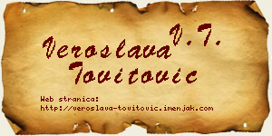 Veroslava Tovitović vizit kartica